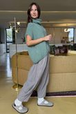 Morag Cowl Knit Tank Deep Sage /3 = -